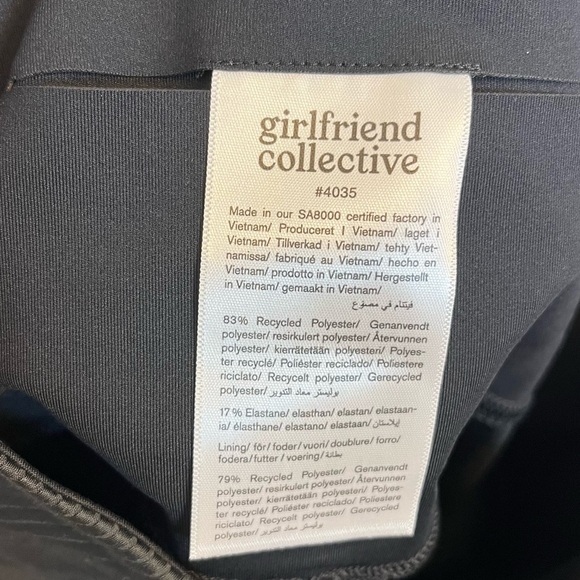 Girlfriend Collective High Rise Ribbed Bike Shorts Size Small - Picture 4 of 4
